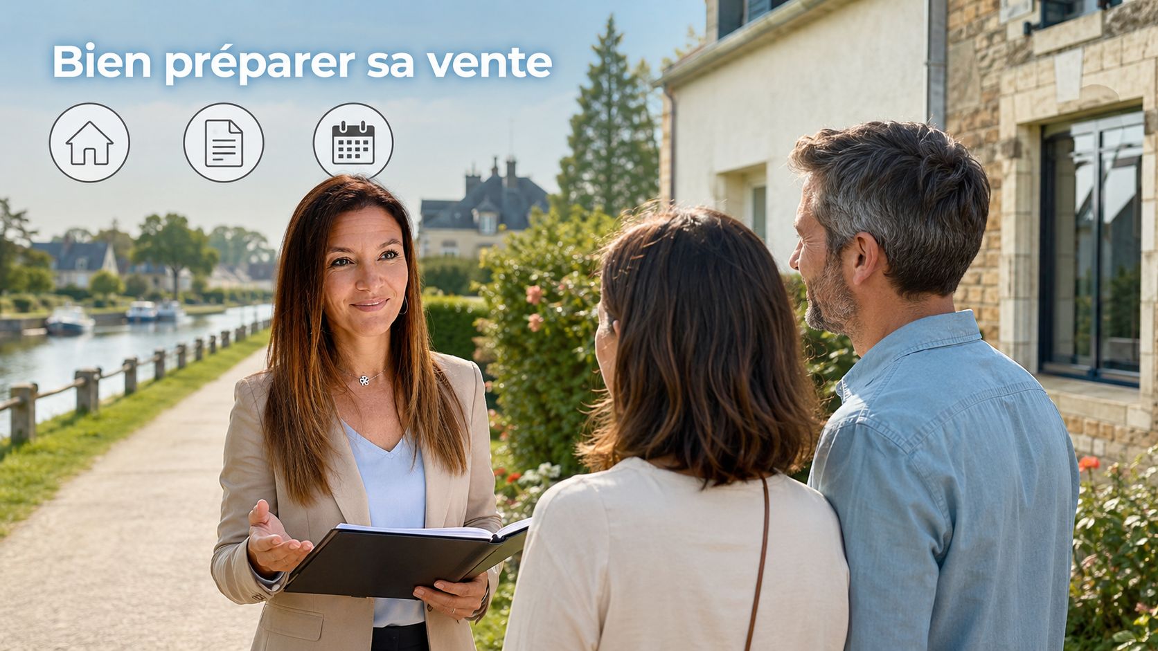 Propriétaires faisant le point sur leur projet de vente à Blain