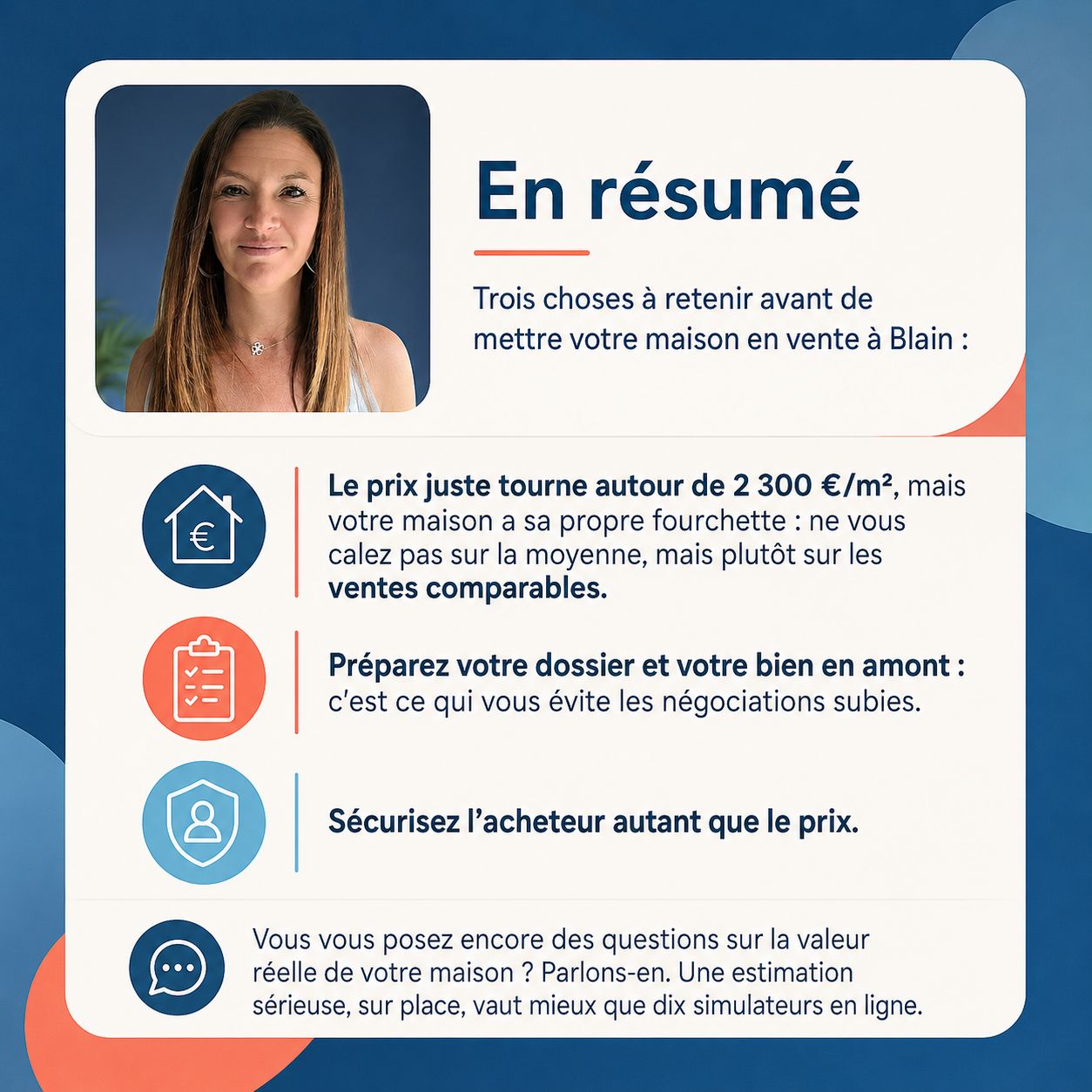 Infographie : les étapes pour vendre sa maison à Blain